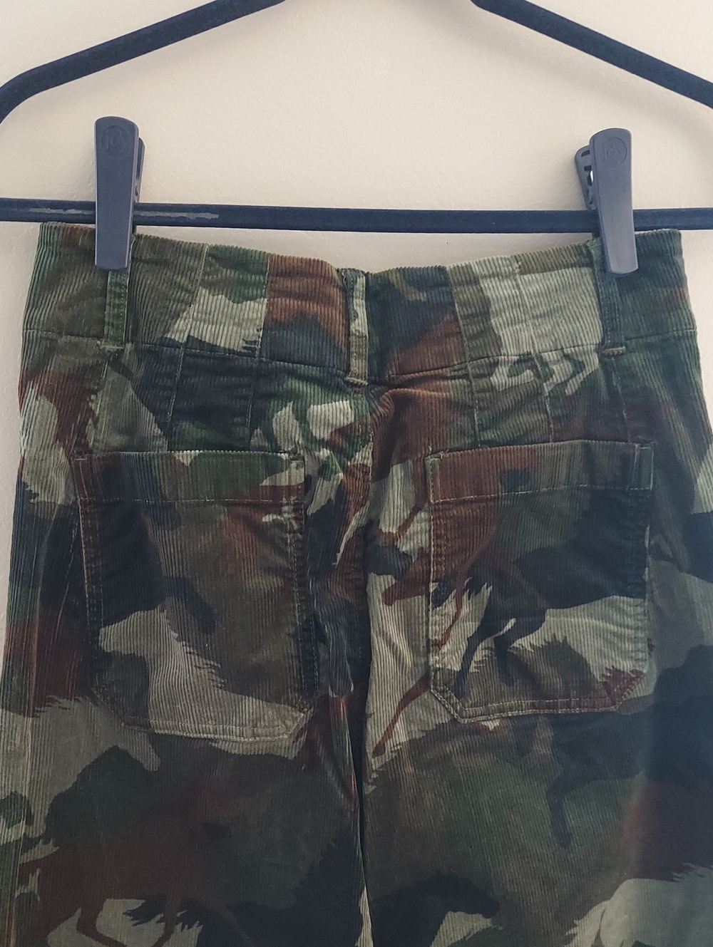 ANTHROPOLOGIE MAEVE The Colette Camo Wide Leg Cropped Corduroy Pants 29 - Picture 6 of 13
